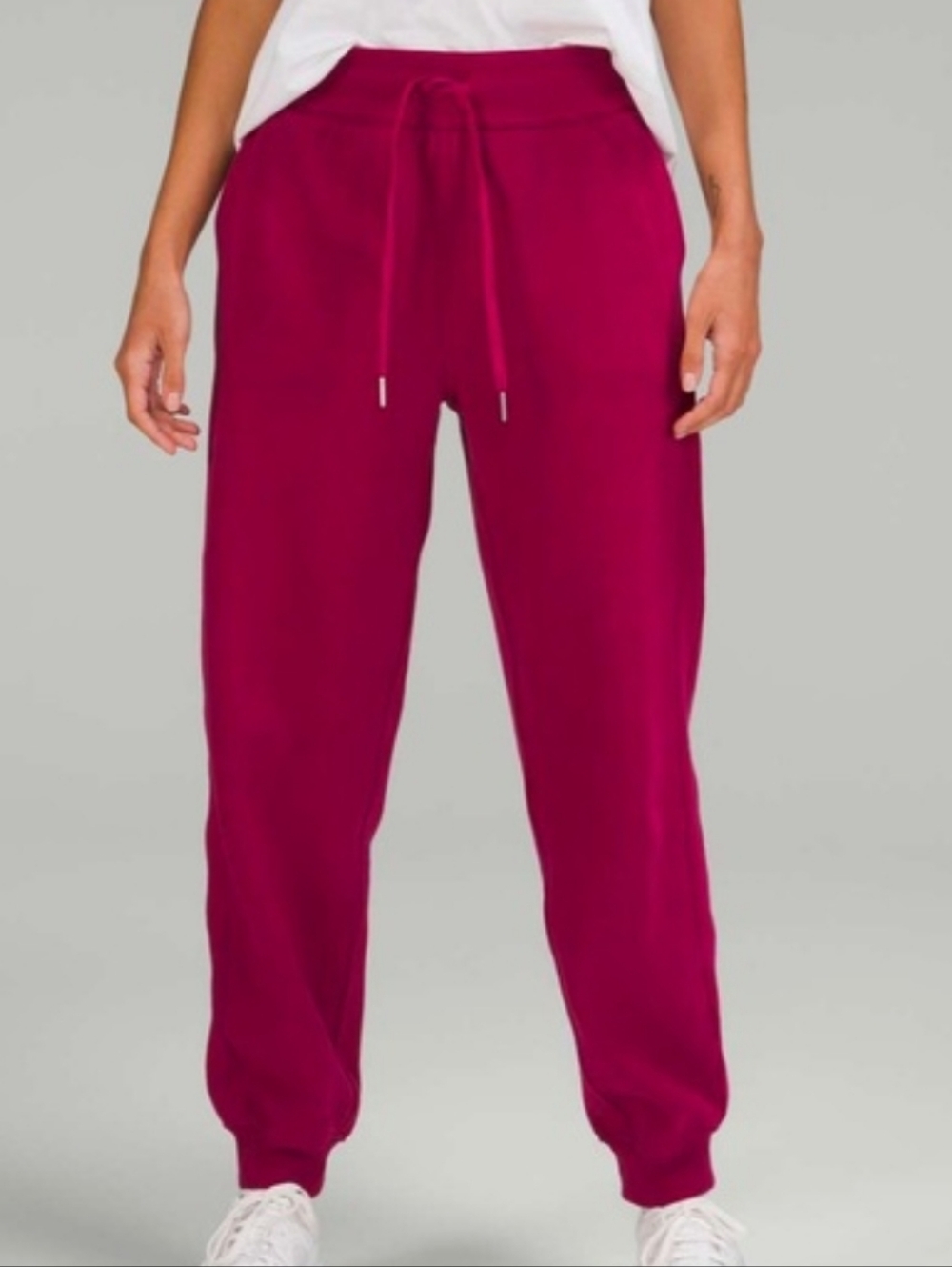 Lululemon Scuba Women's Drawstring Jogger Pants - Pomegranate Sz 12 Athleasure
